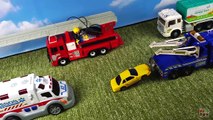 Toy cars city services Fire Truck Garbage Truck Ambulance Tow DaesungToys DICKIE TOYS-2zPd4buIDvA