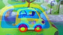 Yellow bus. Learning colors and shapes Cheerful videos for development of children-IWnL72V2cP4
