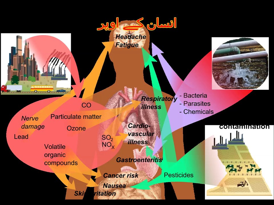 Science for kids in Urdu, 17, air pollution فضایؑ آلودگی