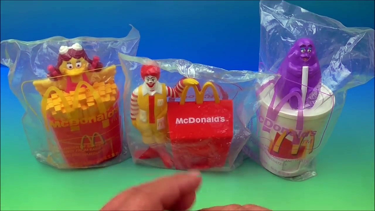 1998 McDONALDS CANDY DISPENSERS SET OF 3 HAPPY MEAL KIDS TOYS VIDEO ...