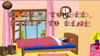 Early to bed Early to Rise   Nursery Rhym With Lyrics   Cartoon World