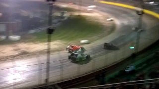 Finish to UMP Feature Race at Berlin Speedway on 09 27 14