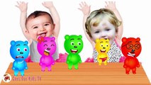 Bad Baby Crying and Learn Colors - Mega Gummy Bear - Finger Family Song Collection