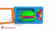 Learn Colors with Microwave and Hamburger for Children , Toddlers - Colors For Kids To Learn