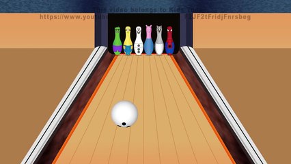 Learn Colors with Bowling Spiderman HULK Minions - Colours for Kids to Learn - YouTube