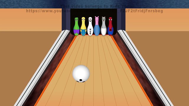 Learn Colors with Bowling Spiderman HULK Minions - Colours for Kids to Learn - YouTube