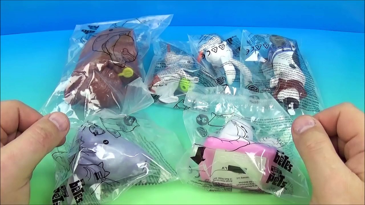 THE SECRET LIFE OF PETS 2016 SET OF 6 BURGER KING KIDS MEAL MOVIE TOYS VIDEO REVIEW-Osaa7nut1Pg