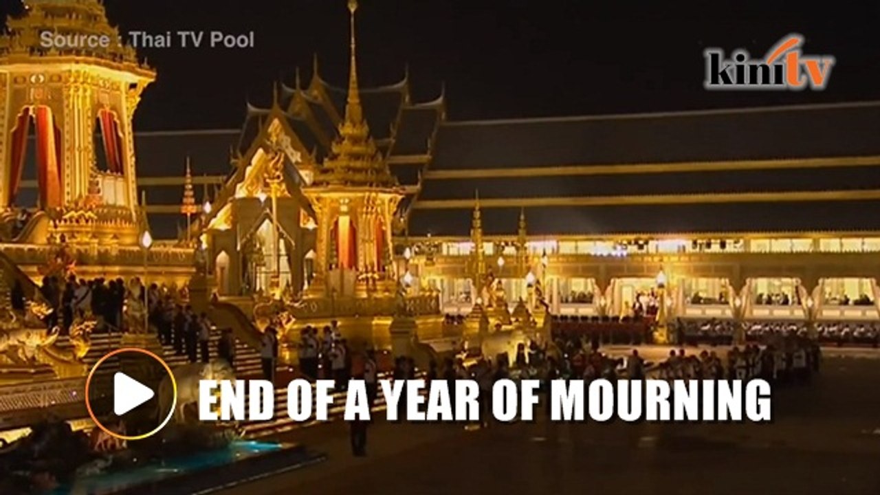 Thousands attend Thai King's cremation marking end to a year of mourning
