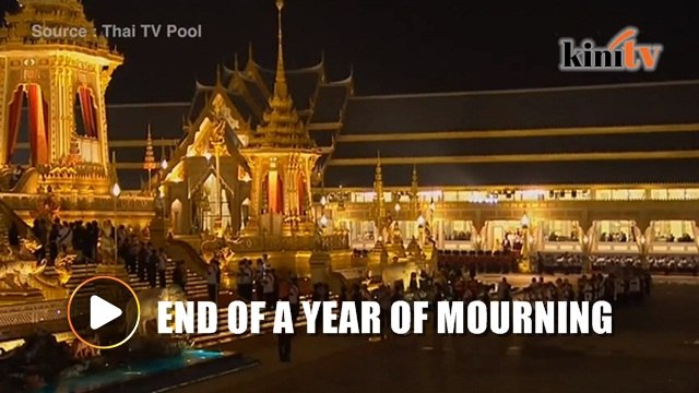 Thousands attend Thai King's cremation marking end to a year of mourning