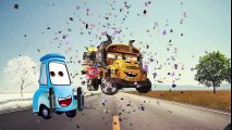 Disney Cars 3 Miss Fritter Soccer Balls Car Colors for Children to Learn Finger Family Song