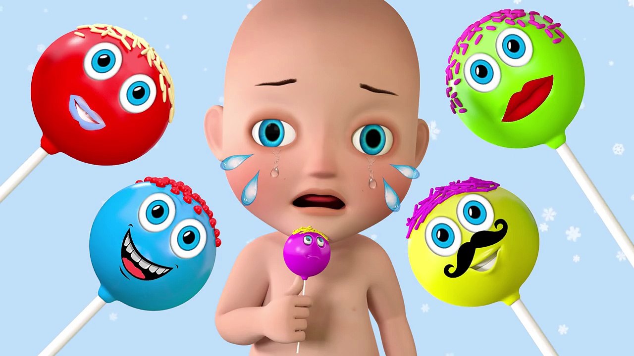 Cake Pop Candy Dispenser & Bad Baby - Crying baby Learn colors with mom - 3D toys for kids