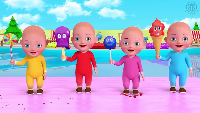 FIVE LITTLE Playing BABIES POOL Accident - Mama Calls Doctor, Crying BABY Rhymes Finger Family Song