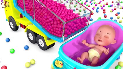 Bad Baby Crying for Bath time Gumball Gummy Candy - 3D Finger Song video Colours for Kids Children