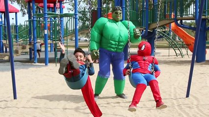 ⚡️Spiderman vs Hulk Superman Superhero In Real Life battle parody captain america civil war Movie-qF7alnGUzuQ