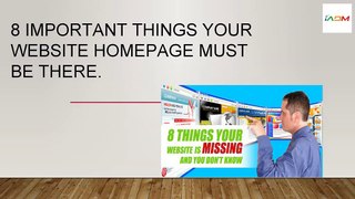 8 Important Things Your Website Homepage Must Be There