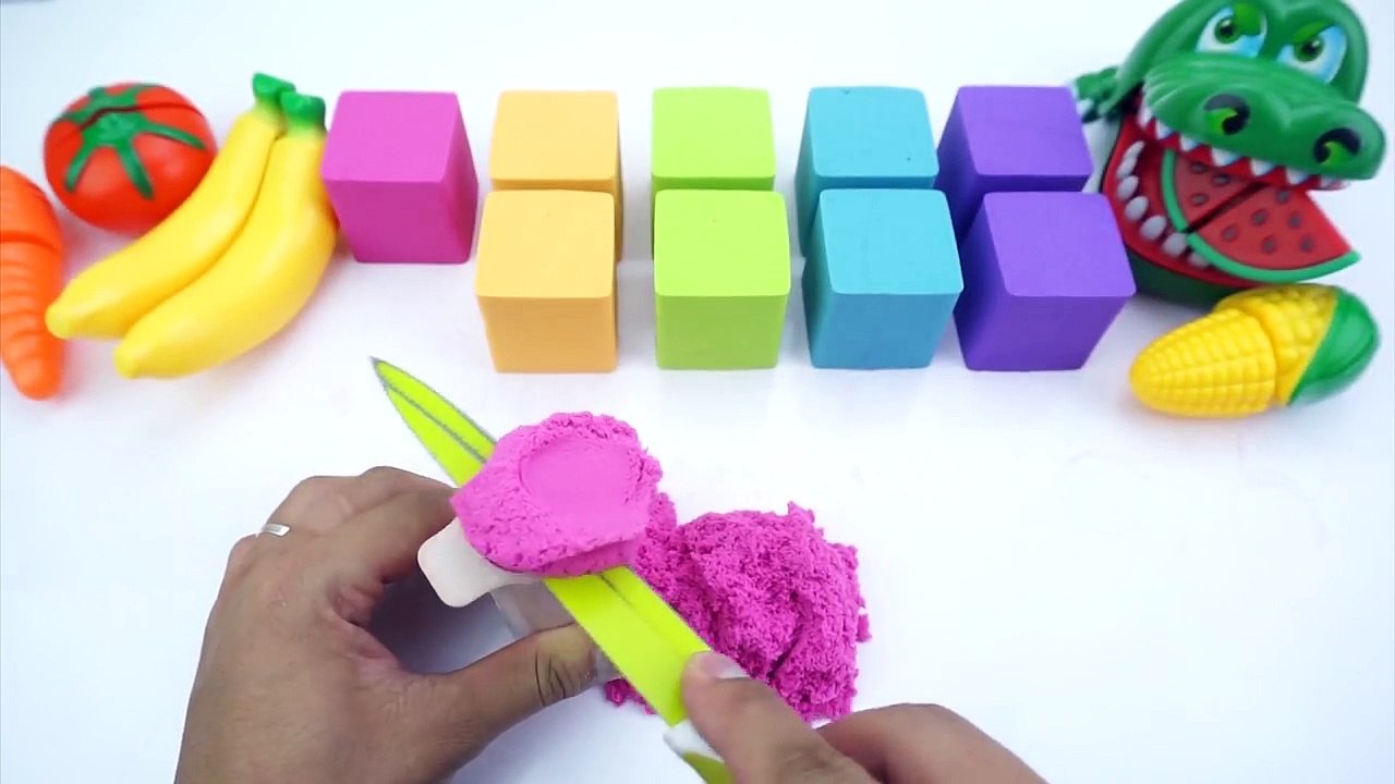 Kinetic Sand Car Crocodile Learn colors with JOHNY JOHNY Yes Papa Nursery Rhymes & Kid Color Cake