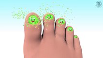 3D Learn Colors with Surprise Nail Arts FOOT FINGER FAMILY Colours for Kids Children Toddlers Baby