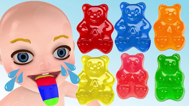 Bad Baby Crying for Gummy Candy - 3D Finger Family Song - Colours for Kids Children Toddlers