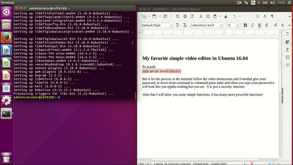 simple video editing in ubuntu 16.04