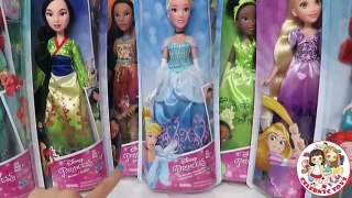 New 11 Disney Princess Royal Shimmer Dolls Collection Ariel Rapunzel Tiana Belle Mulan Aurora
