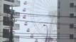 Ferris Wheel Spins as Okinawa Hit by Strong Winds During Saola