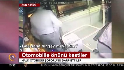 Otomobille önünü kestiler