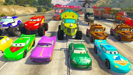 Disney cars 3 Lightning McQueen Dinoco king McQueen ferrari Spiderman for children and kids