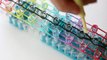 TUTO : bracelet élastique en échelle arc-en-ciel - Rainbow Loom (en Français)