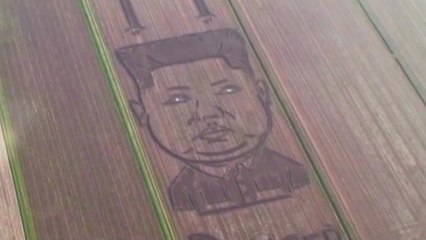 이탈리아 밀밭에 초대형 김정은 초상화 / YTN