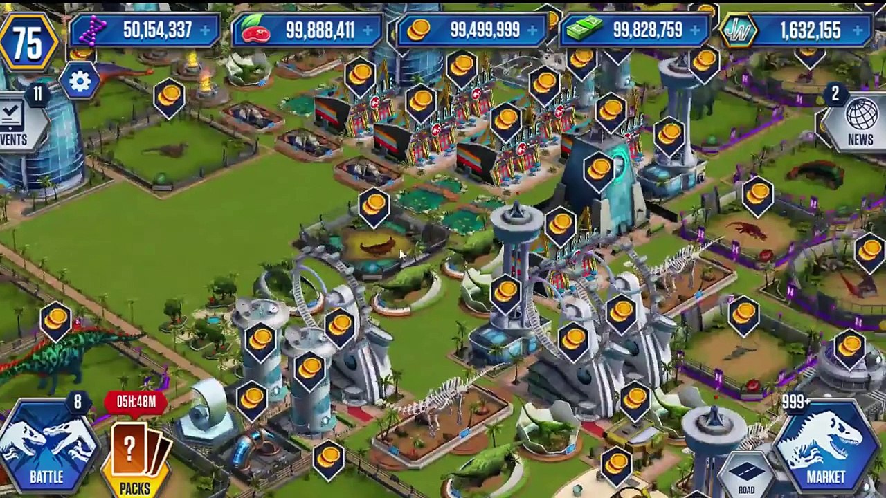 LEVEL 999 SPINOSAURUS VS T.REX! - Jurassic World The Game - *2 Year Anniversary event* HD