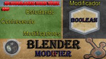 Blender Tutorial Modelagem 3D - Blender Modifier - Modificador Boolean