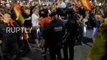 Spain: Unionist supporters clash with police as Catalonia declares independence