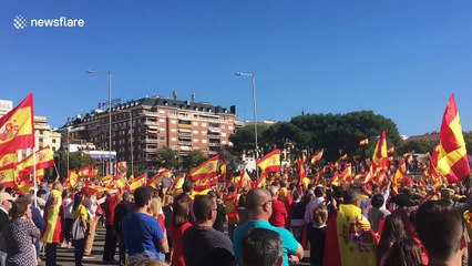 Thousands gather in Madrid to support Spanish unity