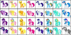 My Little Pony Transforms - Color Swap Mane 6 More Ponies ALL Colors - MLP Coloring Videos For Kids