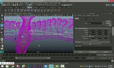 Maya 2016 tutorial : Rigging a bird with IK handles and curves