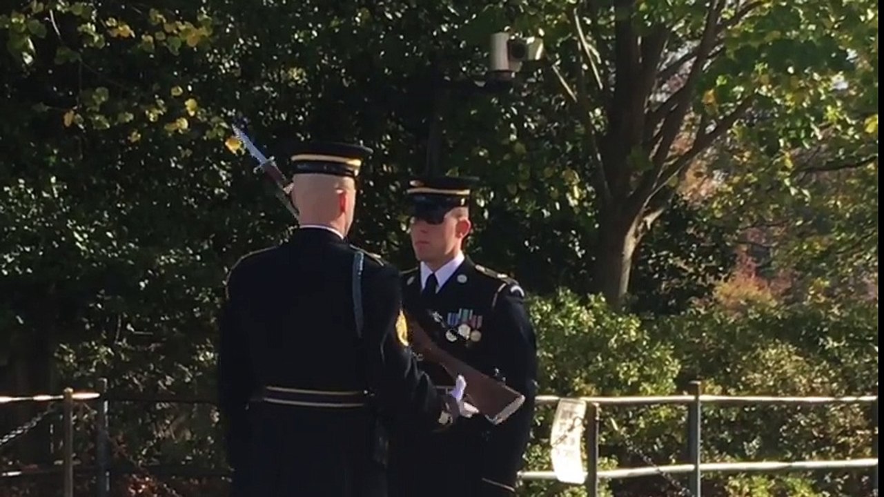 Watch the Ultimate in Discipline as a US Sentinel is Stabbed in the Foot During the Changing of the Guard at the Tomb of the Unknown Soldiers.