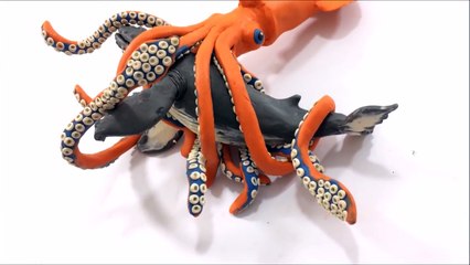 ✅ COMO HACER UN CALAMAR GIGANTE DE PLASTILINA PASO A PASO ✅ POLYMER CLAY MI MUNDO DE PLASTILINA