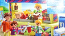 Playmobil Snack Food Stand Playset Toy Review & Surprise Mystery Figure Blind Bag Opening