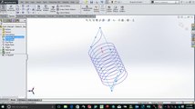How to make cylindrical spiral extension hook spring in SolidWorks