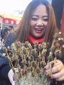 Girl eating Insects ......  Must Watch