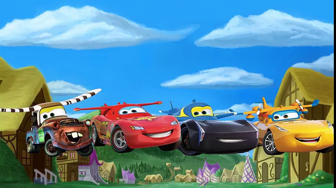 Disney Cars 3 Transform Into Super Wings Wrong Mouths Cruz Ramirez Mater Finger Family Song