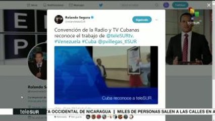 Convención de Radio y TV cubanas reconoce trabajo de teleSUR
