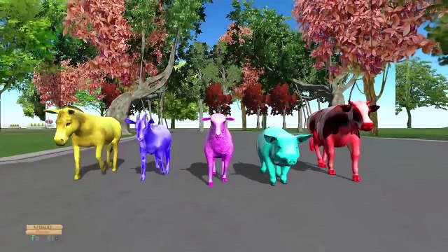 Play Doh Transport Vehicles Names for Toddlers - Animals Elephant Pig Cartoon Finger Family Rhymes