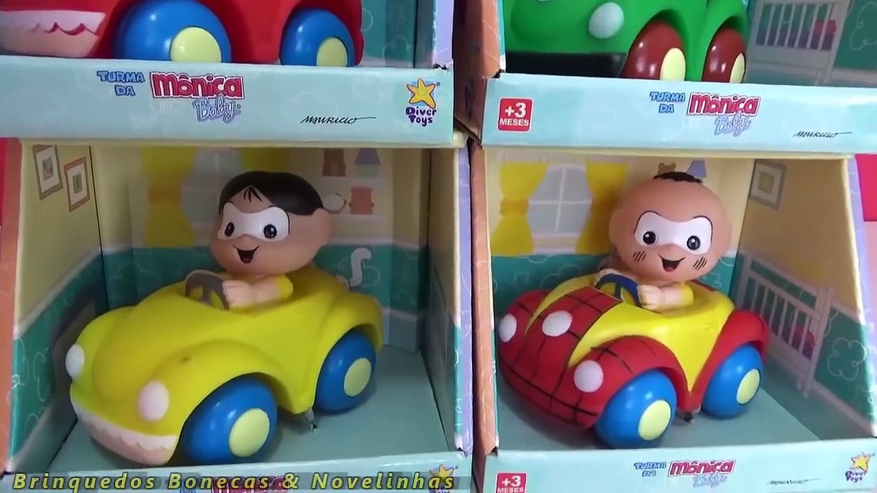 Turma da Mônica Baby Carrinhos Baby Dora Magali Cebolinha Cascão Amoeba Massinha Play-Doh Brinquedos