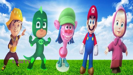 Finger Family Masha ,BoBoiBoy Angin ,Super Mario ,Gekko PJ Masks ,Trolls  Finger Family Song