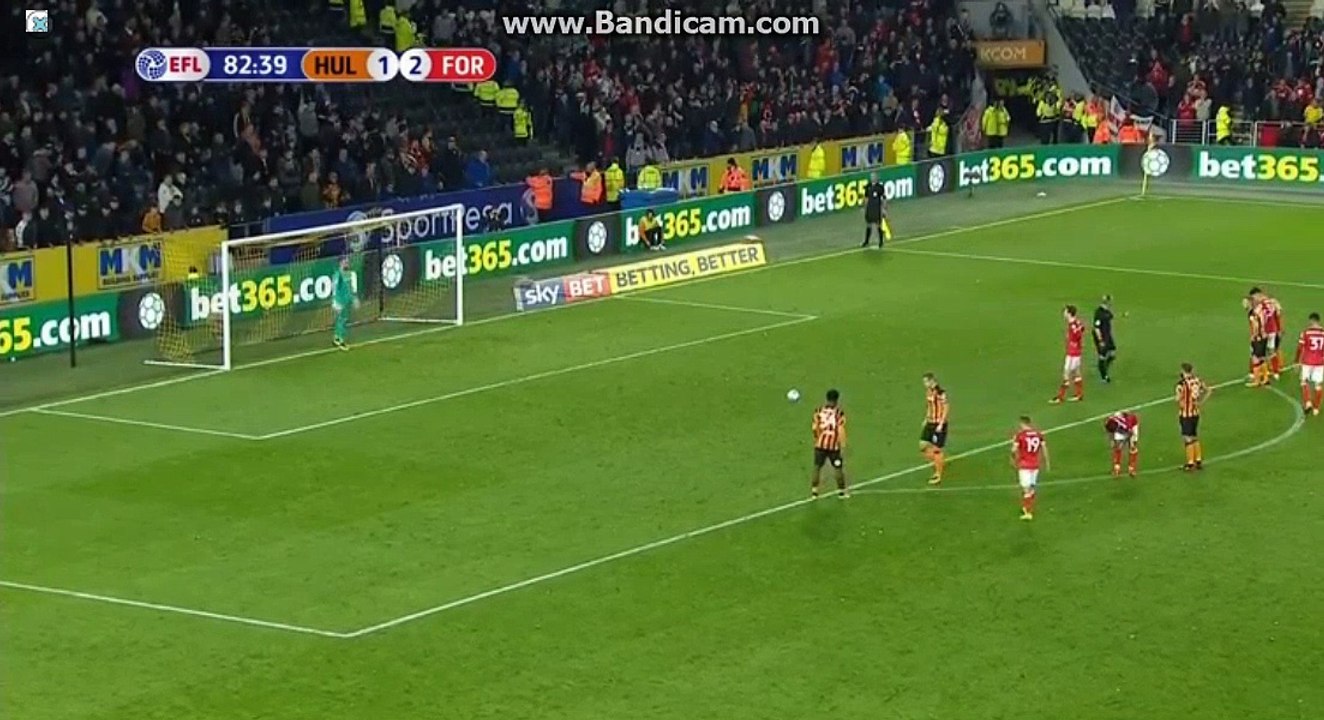 (Penalty) Goal K.Dowell Hull City 1 - 3 Nottingham 28.10.2017 HD