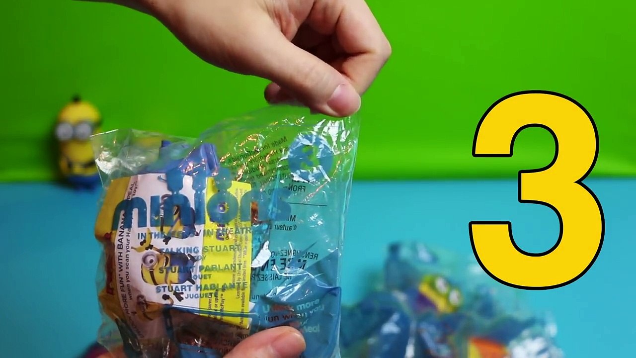 Despicable Me Minions McDonalds Happy Meal Toys Unboxing USA Full Set | Learn to Count & Names SGL