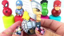 Weeble Wobbles Rockerz with Hulk Spiderman Ironman Fashems and Mashems Toys Play Doh Learn Colors