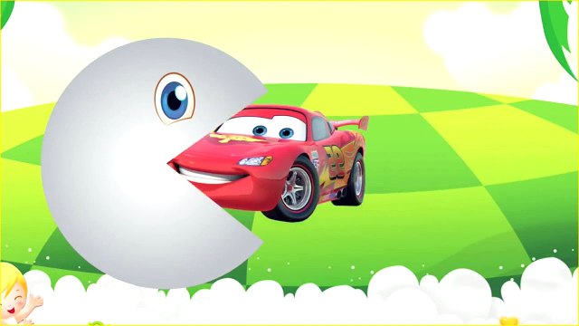 Learning Colors with 3D Pacman and Lightning McQueen _ Disney Pixar Cars 3 Color for Kids