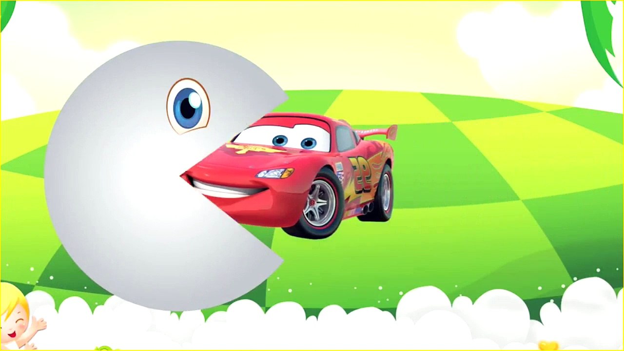 Learning Colors with 3D Pacman and Lightning McQueen _ Disney Pixar Cars 3 Color for Kids
